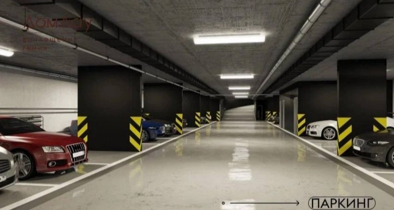 4-х уровневый подземный паркинг под башней